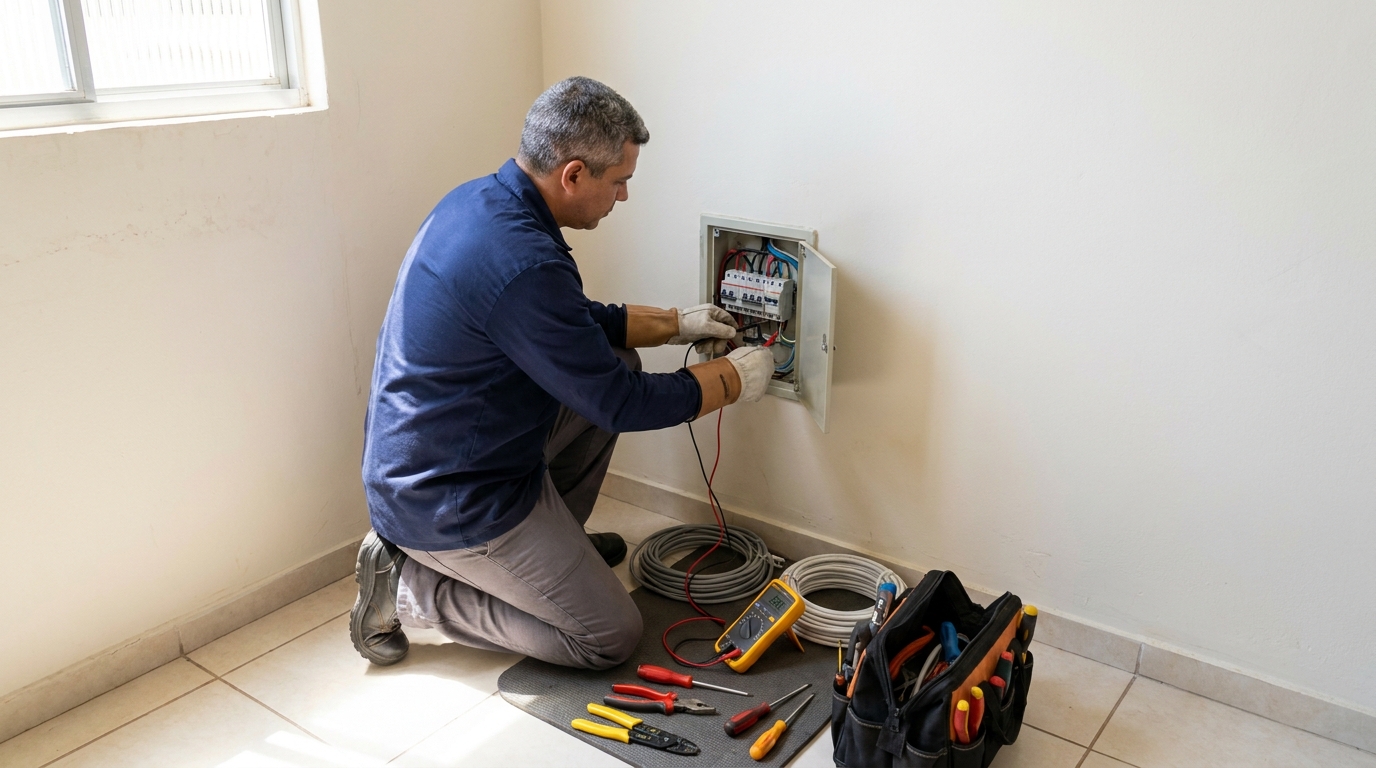 Eletricista em atendimento residencial em Montes Claros-MG